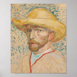 Vincent van Gogh Självporträtt med halmhatt V Poster