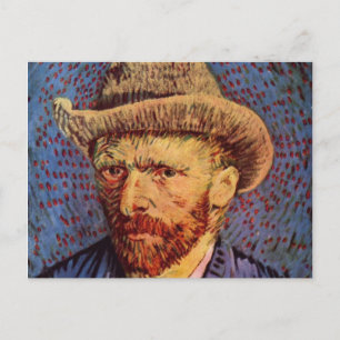 Vincent Van Gogh - Självporträtt med hatt Vykort