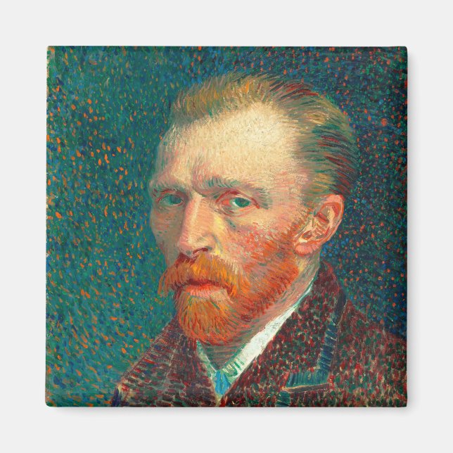 Vincent Van Gogh Självporträtt med Kostym Fine Art Magnet (Framsidan)