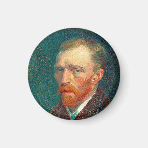 Vincent Van Gogh Självporträtt med Kostym Fine Art Magnet