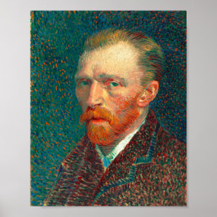 Vincent Van Gogh Självporträtt med Kostym Fine Art Poster