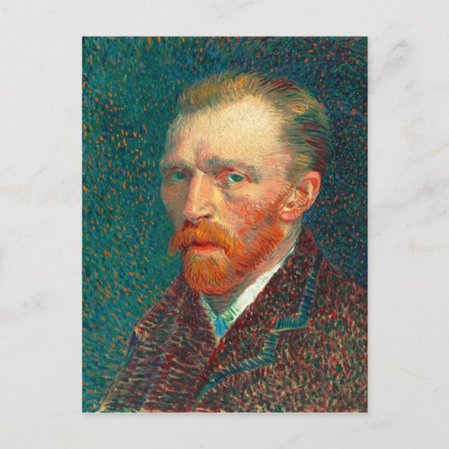 Vincent Van Gogh Självporträtt med kostym Finkonst Vykort (Framsida)