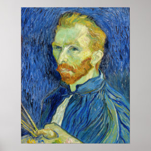 Vincent van Gogh - Självporträtt med palett Poster