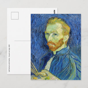 Vincent van Gogh - Självporträtt med palett Vykort