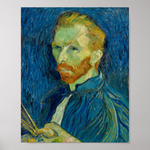 Vincent Van Gogh Självporträtt med Palette Art Poster