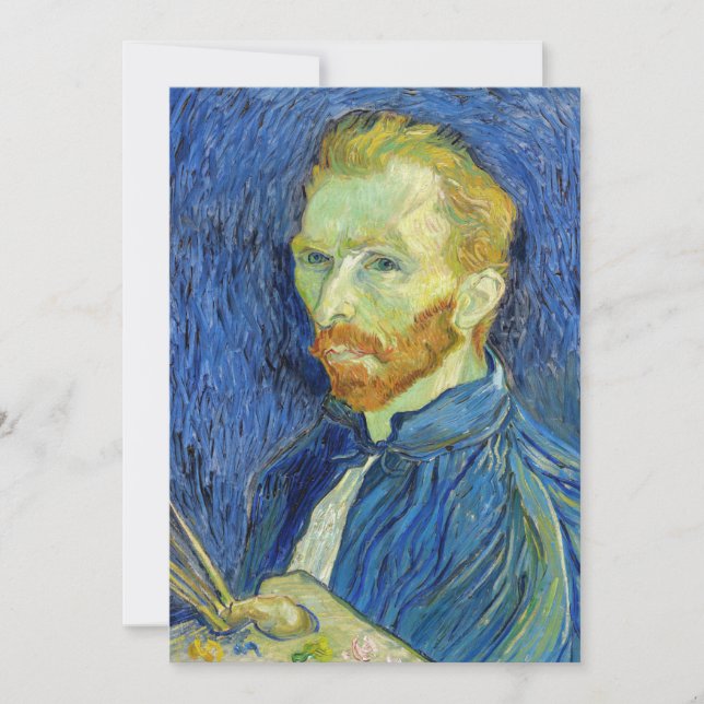 Vincent van Gogh - Självporträtt med Palette Inbjudningar (Framsida)