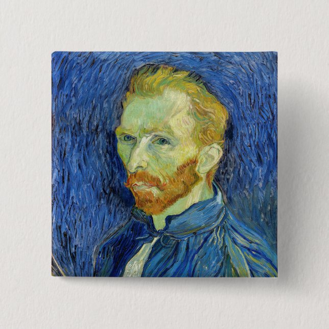 Vincent van Gogh - Självporträtt med Palette Knapp (Framsida)