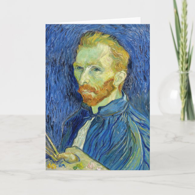 Vincent van Gogh - Självporträtt med Palette Kort (Framsida)
