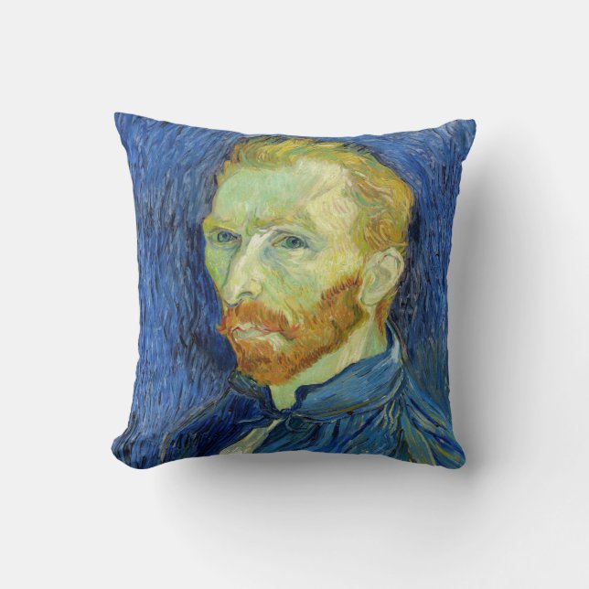 Vincent van Gogh - Självporträtt med Palette Kudde (Framsida)