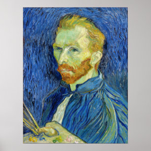 Vincent van Gogh - Självporträtt med Palette Poster