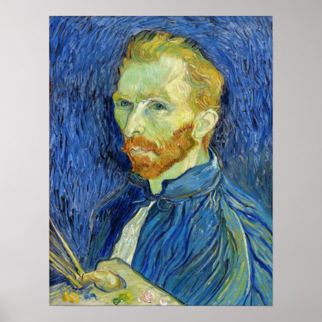 Vincent van Gogh - Självporträtt med Palette Poster (Framsidan)