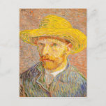 Vincent Van Gogh Självporträtt med Straw Hat Art Vykort<br><div class="desc">Vincent Van Gogh Självporträtt med Straw Hat Fine Art</div>