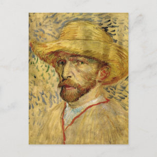 Vincent van Gogh Självporträtt med Straw Hat Vykort