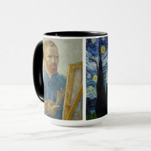 Vincent Van Gogh - självporträtt & mugg för Starry
