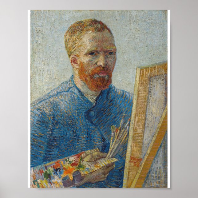 Vincent Van Gogh - Självporträtt som Painter Poster (Framsidan)
