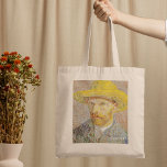 Vincent Van Gogh Självporträtt Straw Hat Anpassnin Tygkasse<br><div class="desc">Vincent Van Gogh Självporträtt med en Straw Hat. En vacker konstmålning av berömd konstnären Van Gogh på en underbar konstverksgåva.</div>