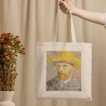Vincent Van Gogh Självporträtt Straw Hat Anpassnin