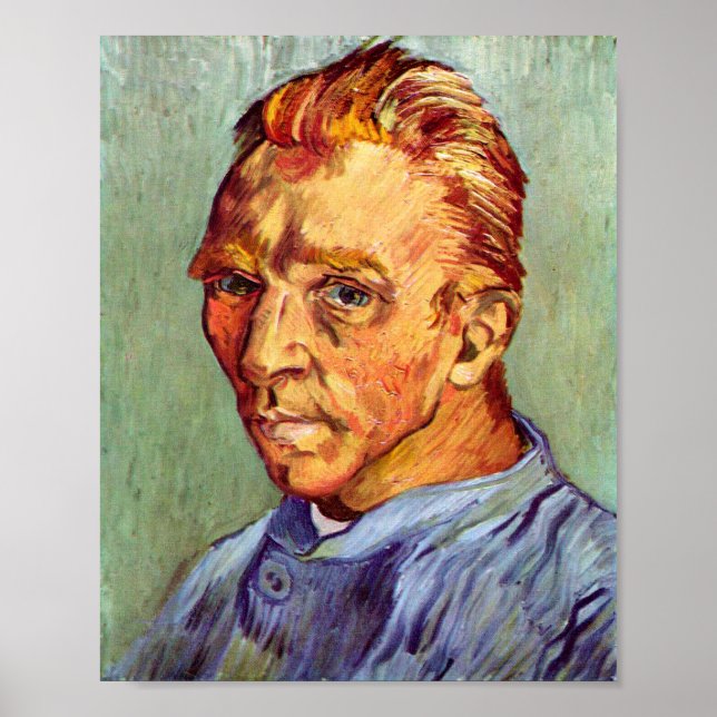 Vincent Van Gogh Självporträtt utan Beard Art Poster (Framsidan)