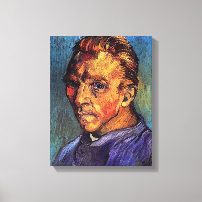 Vincent Van Gogh - Självporträtt utan skägg Canvastryck (Framsida)