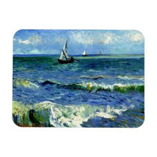 Vincent van Gogh - Sjölandskap, bra konsmålning Magnet
