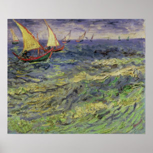 Vincent van Gogh Sjölandskap i Saintes-Maries Poster