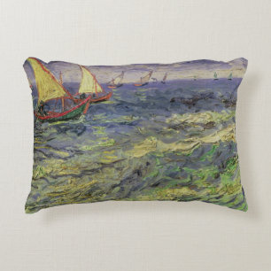 Vincent Van Gogh sjölandskap på Saintes-Maries Prydnadskudde