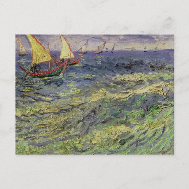 Vincent Van Gogh | sjölandskap på Saintes-Maries Vykort (Framsida)