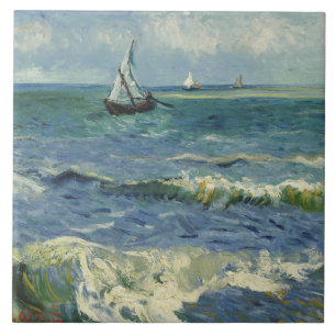 Vincent van Gogh - Sjölandskapet nära Les Sainte Kakelplatta