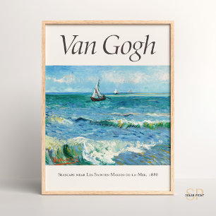 Vincent van Gogh-Sjölandskapet nära Les Saintes Ma Poster