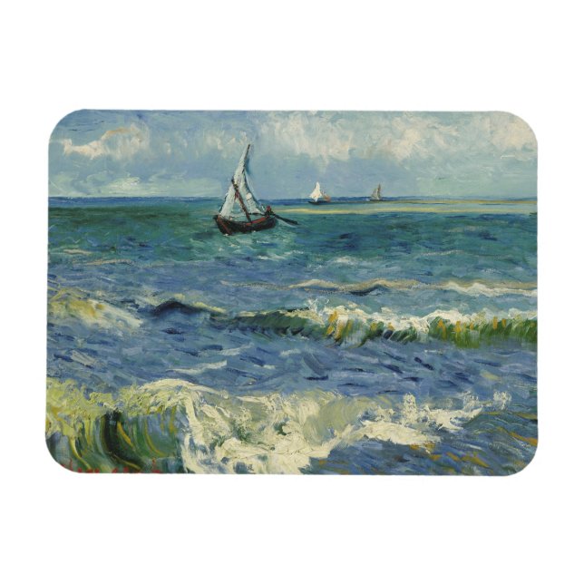 Vincent van Gogh - Sjölandskapet nära Les Saintes Magnet (Horisontell)