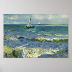 Vincent van Gogh - Sjölandskapet nära Les Saintes Poster