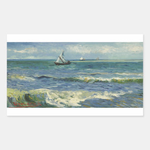 Vincent van Gogh - Sjölandskapet nära Les Saintes Rektangulärt Klistermärke