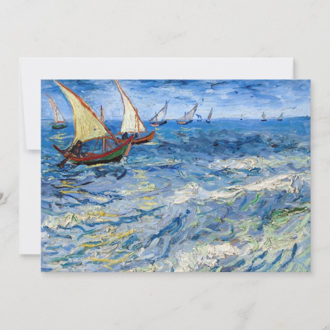 Vincent van Gogh - Sjölandskapet Saintes-Maries Inbjudningar (Framsida)