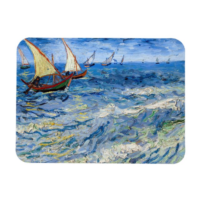 Vincent van Gogh - Sjölandskapet Saintes-Maries Magnet (Horisontell)