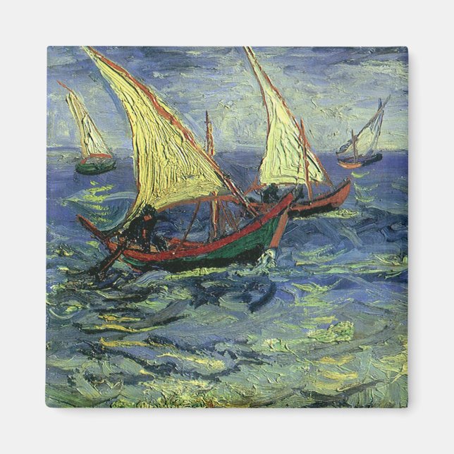 Vincent van Gogh - Sjölandskapet Saintes Maries Magnet (Framsidan)