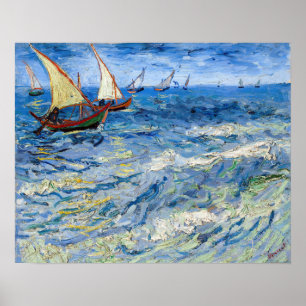 Vincent van Gogh - Sjölandskapet Saintes-Maries Poster