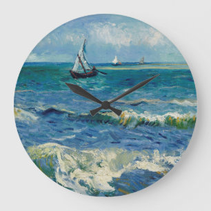 Vincent Van Gogh - Sjölandskapet Saintes-Maries Stor Klocka