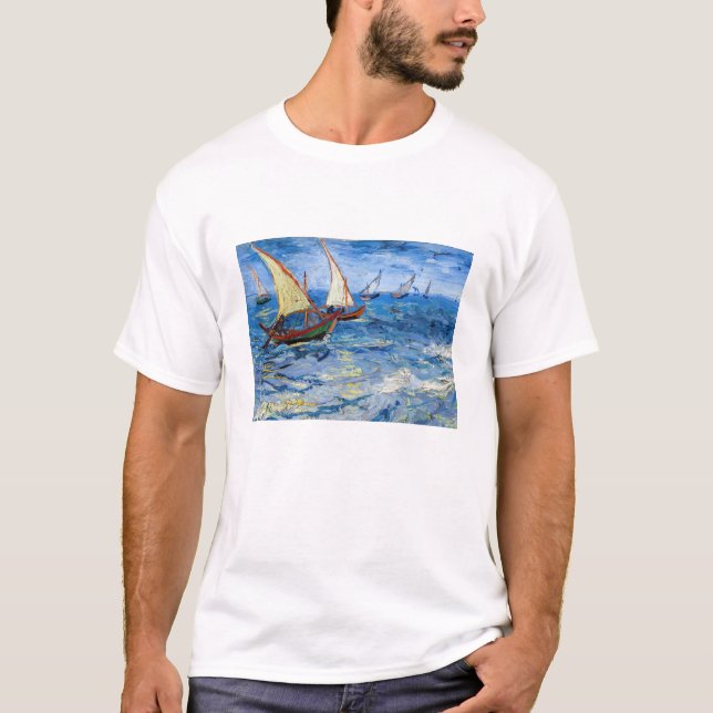 Vincent van Gogh - Sjölandskapet Saintes-Maries T Shirt (Framsida)