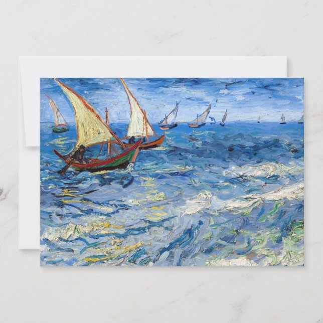 Vincent van Gogh - Sjölandskapet Saintes-Maries Tack Kort (Framsida)