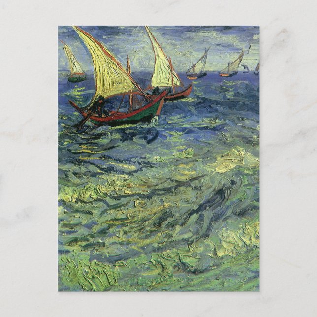 Vincent van Gogh - Sjölandskapet Saintes Maries Vykort (Framsida)
