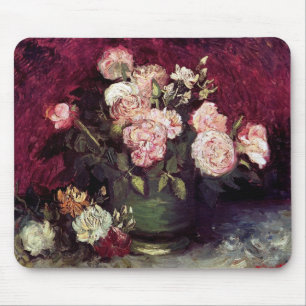 Vincent Van Gogh - Skål med pioner & rosor Musmatta