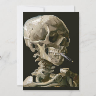 Vincent van Gogh Skalle med brinnande cigarett Fin Inbjudningar