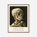 Vincent Van Gogh Skeleton Burning Cigarette Skull Poster<br><div class="desc">Vincent Van Gogh Head Skeleton Burning Cigarette Skull Art Exhibition Skriv ut</div>
