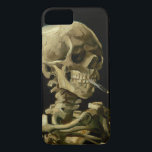 Vincent Van Gogh Skeleton med brinnande cigarett<br><div class="desc">Vincent Van Gogh Skeleton med brinnande Cigarette Vintage Fine Art Phone Case</div>