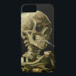 Vincent Van Gogh Skeleton med brinnande cigarett<br><div class="desc">Vincent Van Gogh Skeleton med brinnande Cigarette Vintage Fine Art Phone Case</div>