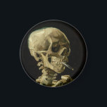 Vincent Van Gogh Skeleton med brinnande cigarett Magnet<br><div class="desc">Vincent Van Gogh Skeleton med brinnande Cigarette Vintage Fine Art Magnet</div>