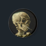 Vincent Van Gogh Skeleton med brinnande cigarett Magnet<br><div class="desc">Vincent Van Gogh Skeleton med brinnande Cigarette Vintage Fine Art Magnet</div>