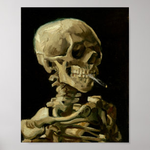 Vincent Van Gogh Skeleton med brinnande cigarett Poster