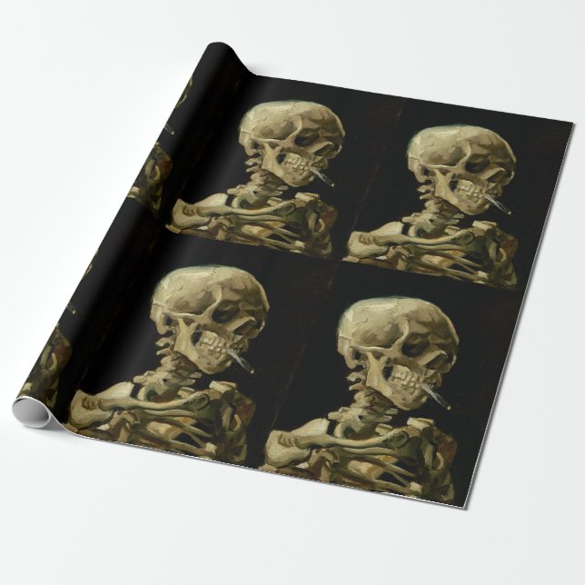 Vincent Van Gogh Skeleton med en brinnande cigaret Presentpapper (Utrullad)