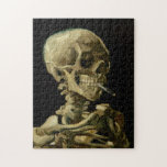 Vincent Van Gogh Skeleton med en brinnande cigaret Pussel<br><div class="desc">Vincent Van Gogh Skeleton med en Vintage för bränning av cigaretter.</div>